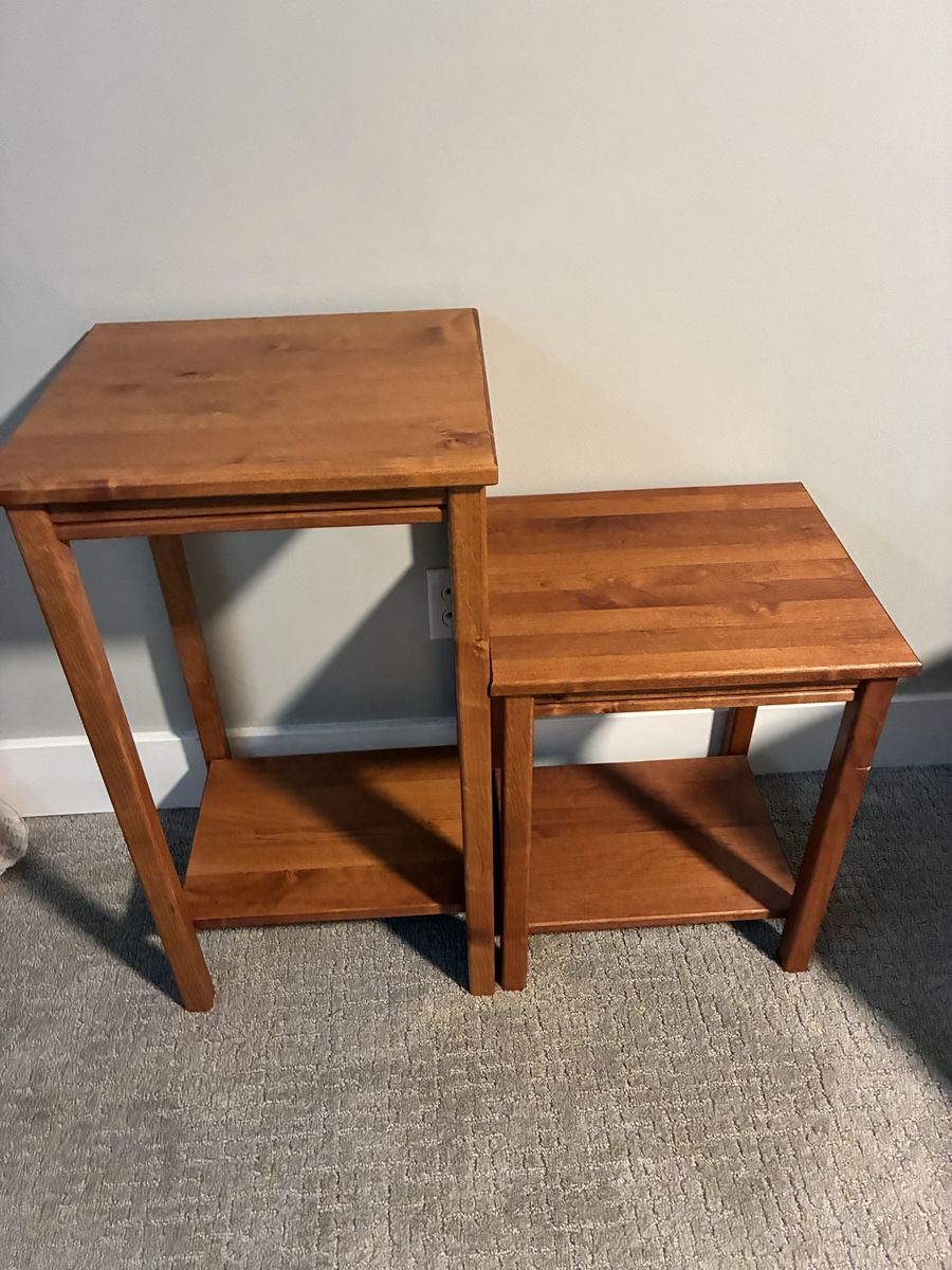 Solid Wood Nesting Tables (Set of 2) – $50