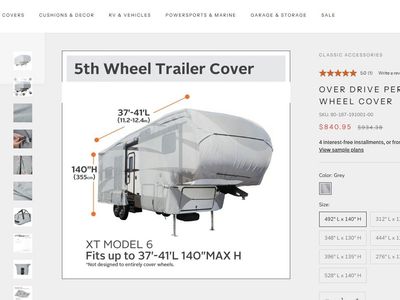 Classic Accessories 37-41' 5th Wheel RV Cover