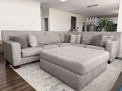 Sectional Sofa with Ottoman – Oversized & Comfortable