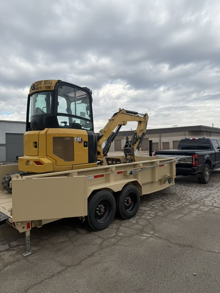 Mini Excavator + Dump Trailer Combo – Backyard Digging & Hauling Package