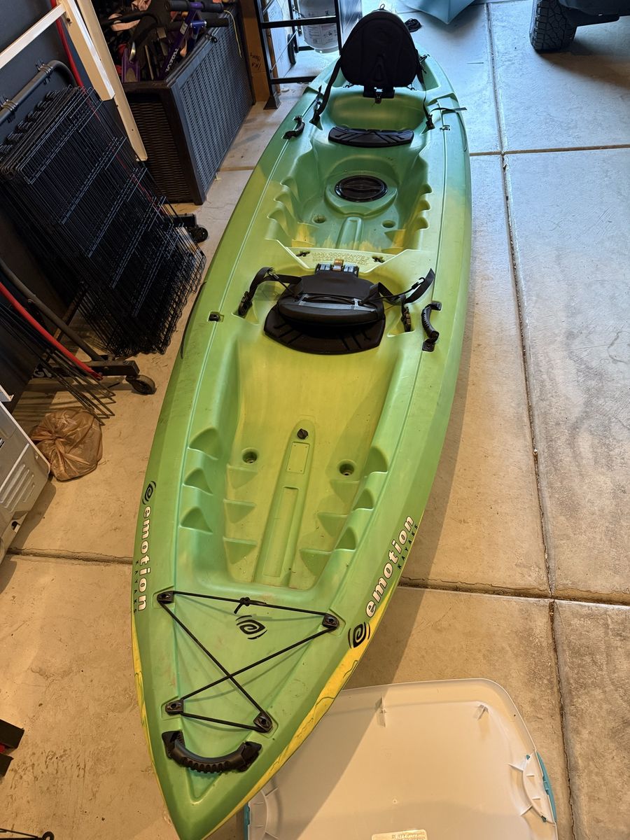 Emotion Kayaks Sit-On-Top Tandem Kayak with Seats Green Yellow