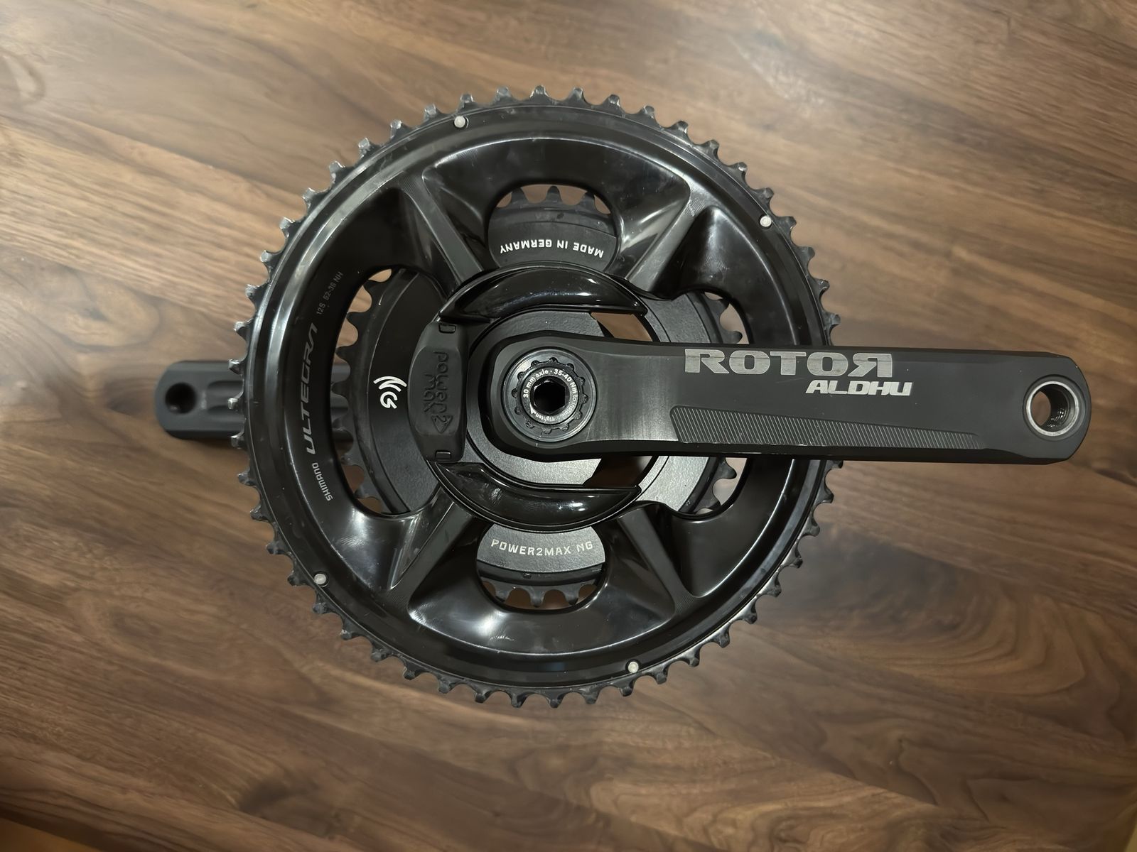 Power2Max NGeco Power Meter w/ Rotor Aldhu Crank Arms + Ultegra Chainrings
