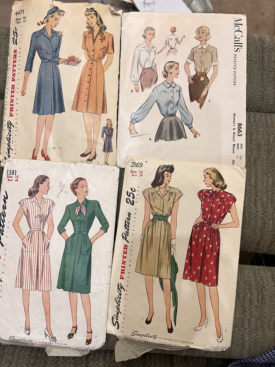 Amazing Vintage Sewing Patterns. 1940s