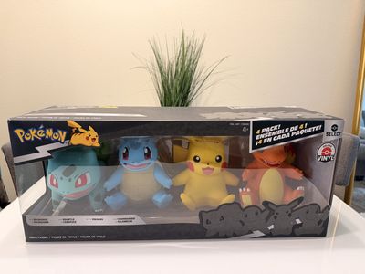 Pokémon Select Deluxe Vinyl Figures 4-Pack - Bulbasaur Squirtle Pikachu Charmander