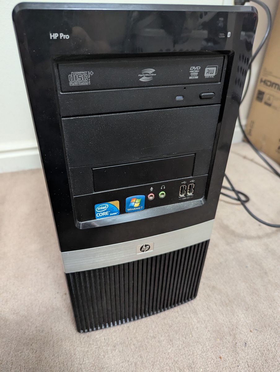 HP Pro desktop machine, Core i5 processor, 320GB HD