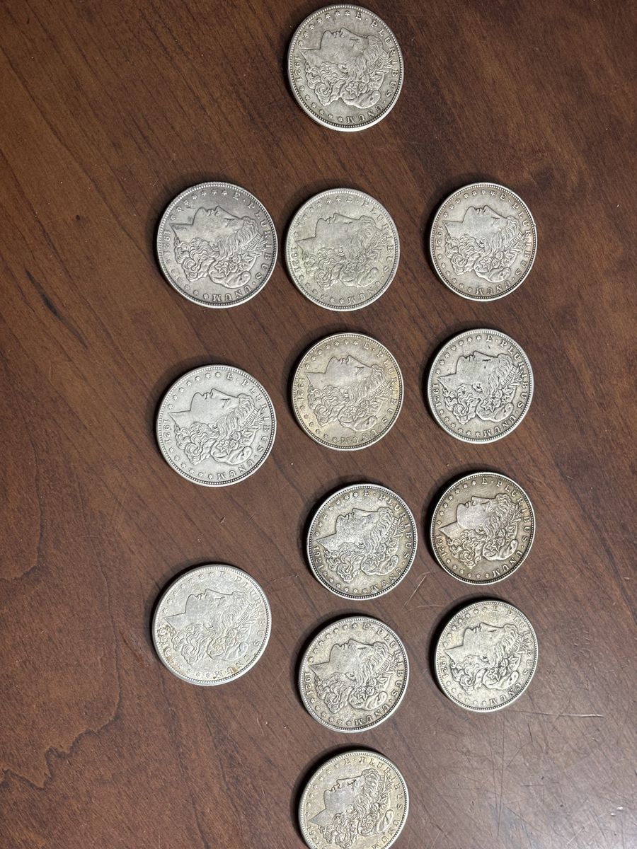 1921 Morgan silver dollars 