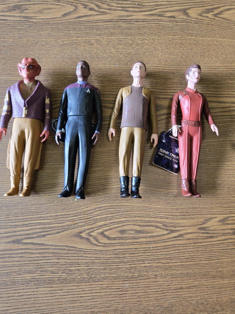 Star Trek Deep Space Nine Action Figure Lot - Quark, Sisko, Dax (Vintage Playmates)