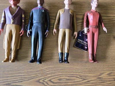 Star Trek Deep Space Nine Action Figure Lot - Quark, Sisko, Dax (Vintage Playmates)