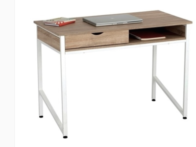 New in box 43" Studio Office Desk, entry table, accent table with Single Drawer Storage, White