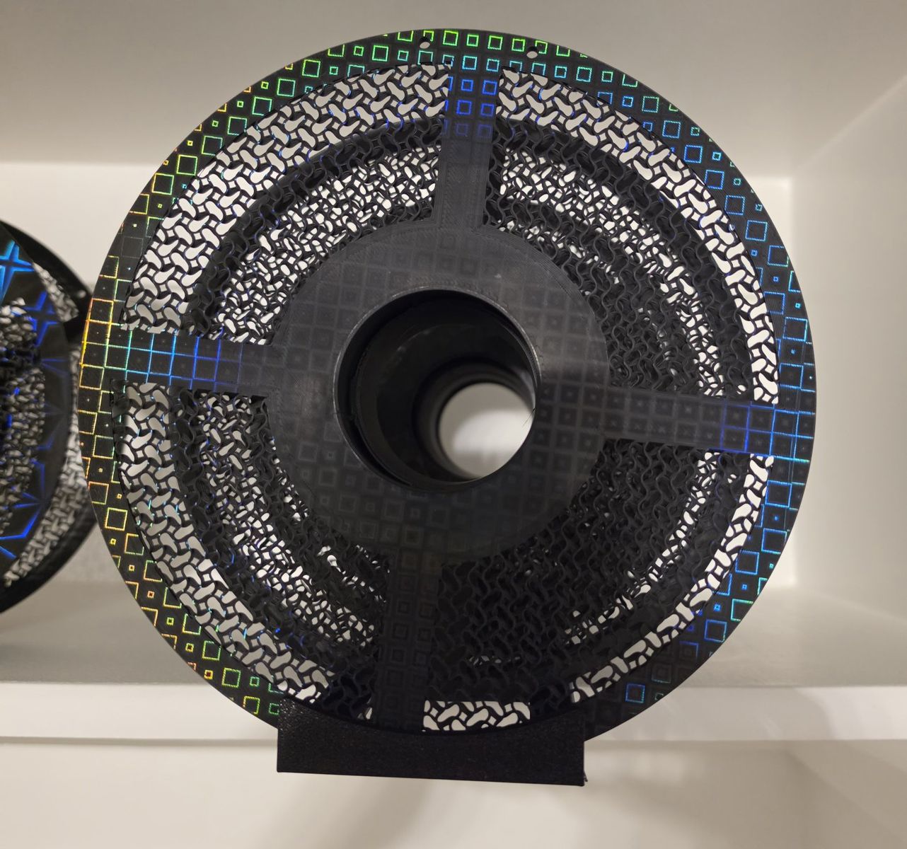 Empty 3D Printed Filament Spools for Refills - Holographic & Geometric Designs