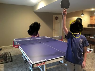 Killerspin MyT5 Ping Pong Table, 8 Paddles & Bucket of Balls