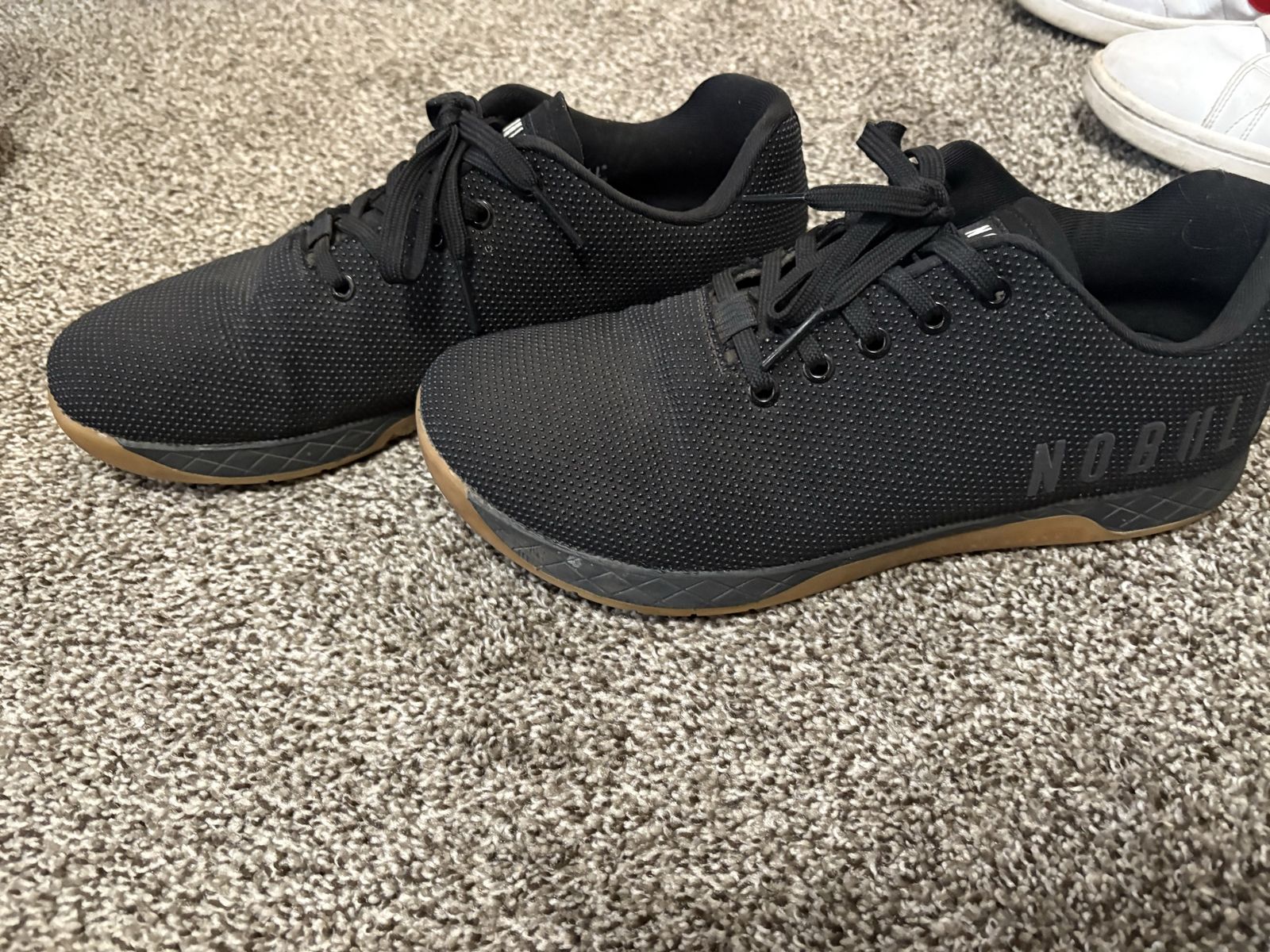 NOBULL Black Trainers with Gum Sole - Men's Athletic Training Shoes Size 11
