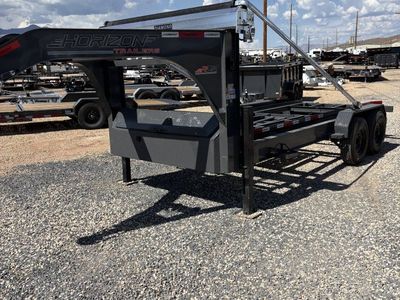 7x16 Horizon RDZ Gooseneck Roll Off Trailer Trailer - 18K GVWR - Electric Tarp, Hydraulic Jack(s)
