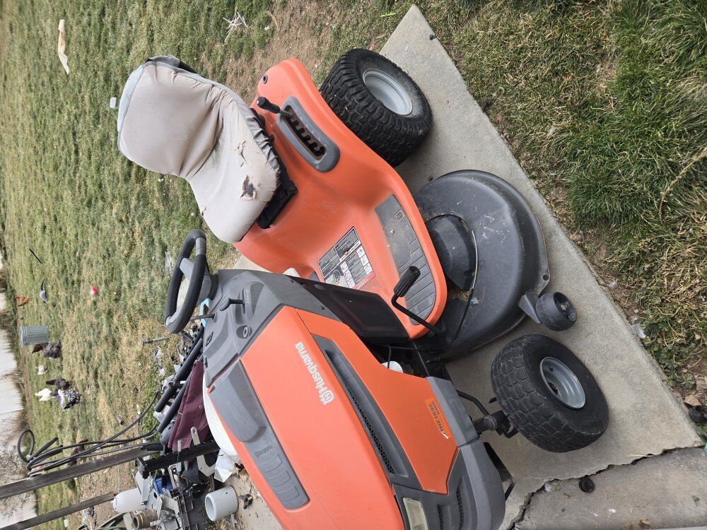 riding mower with plow