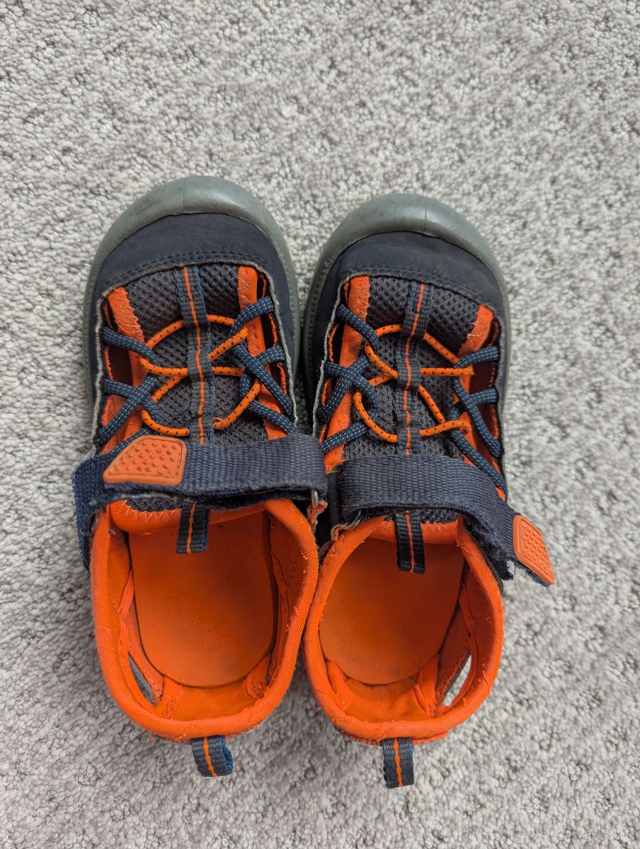 OshKosh B'Gosh Little Boys Size 11 Navy/Orange Water Shoe Sandals