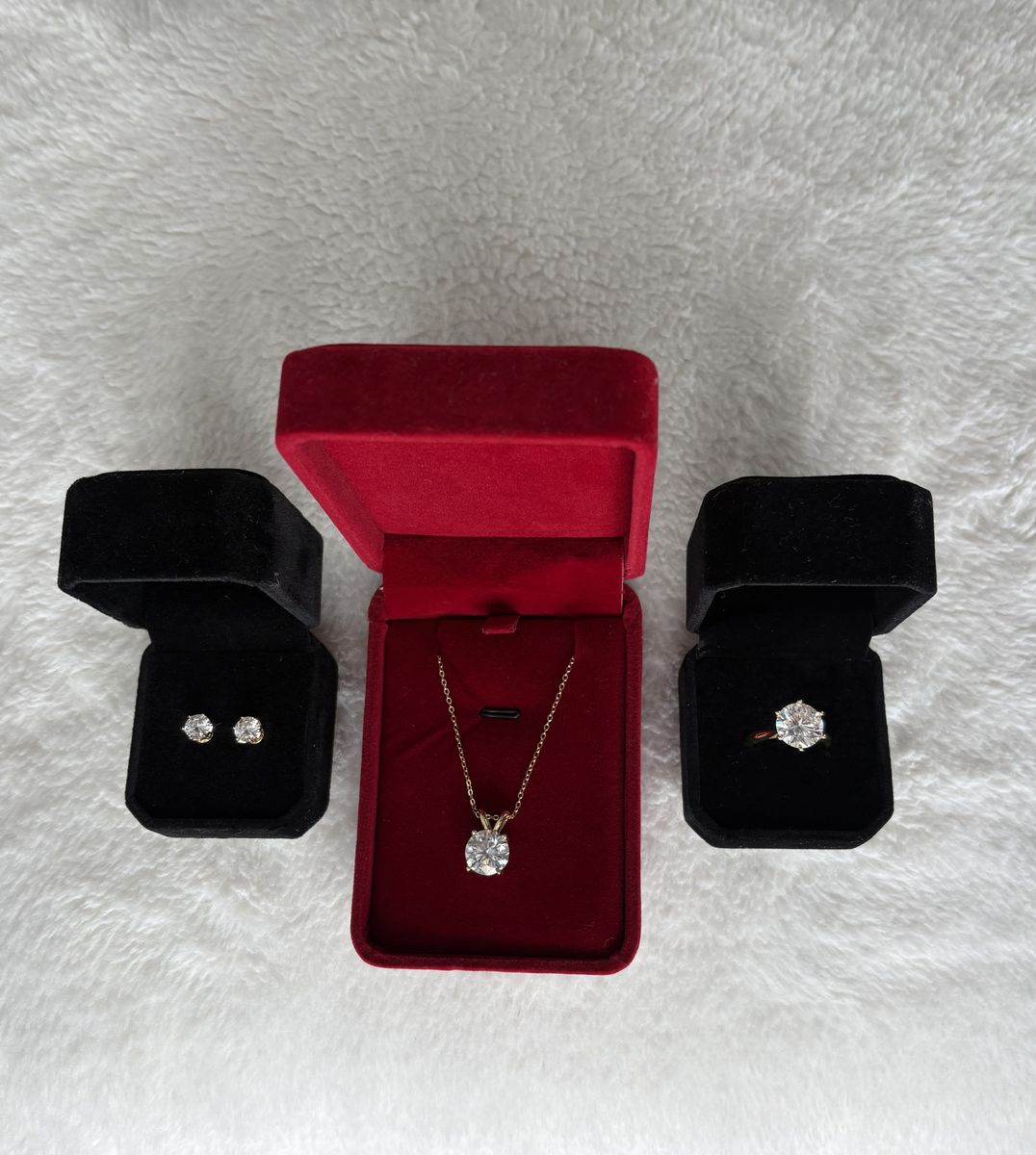 Round Cut Moissanite 925 Sterling Sliver Jewelry