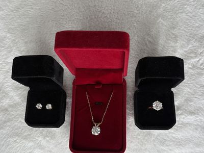 Round Cut Moissanite 925 Sterling Sliver Jewelry