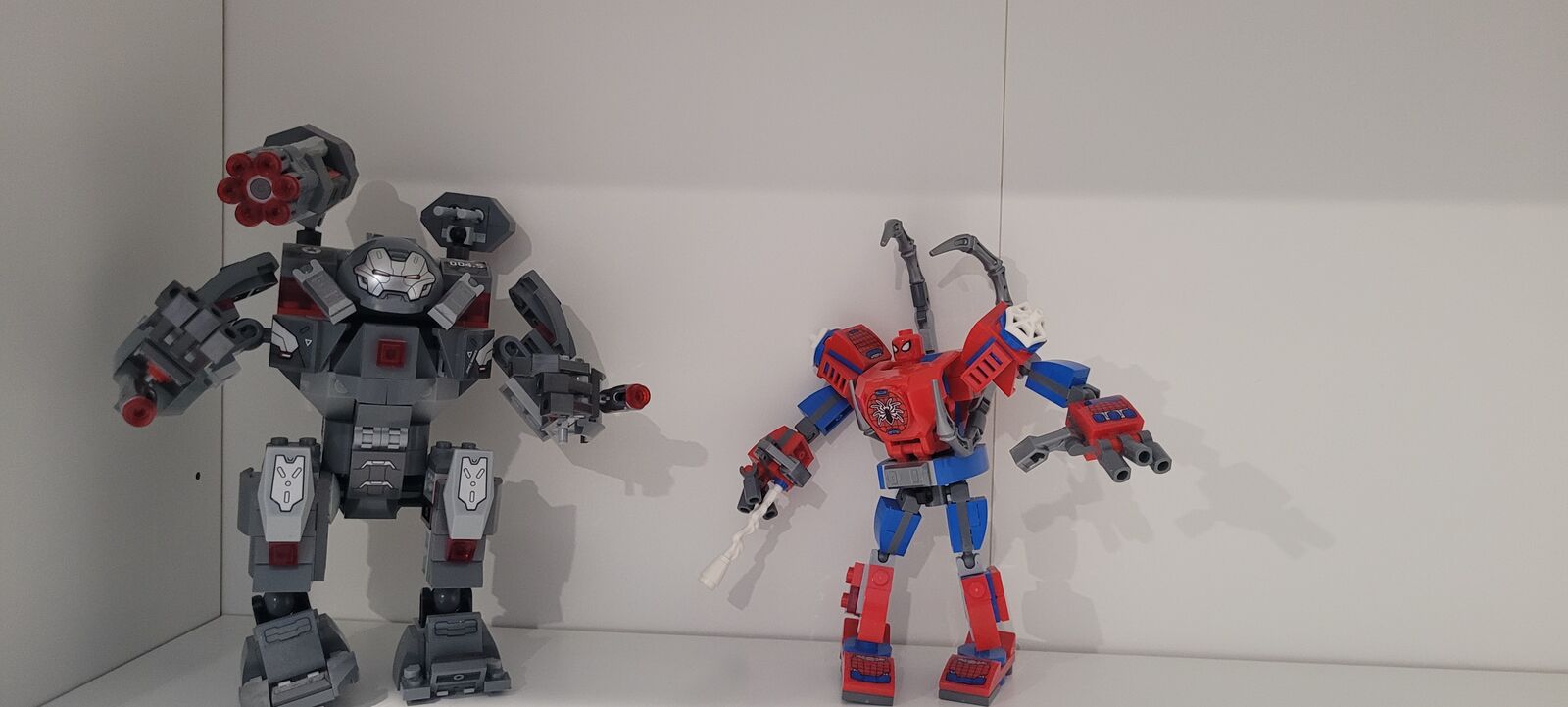 Two Lego Mech-war machine and spiderman both for $25