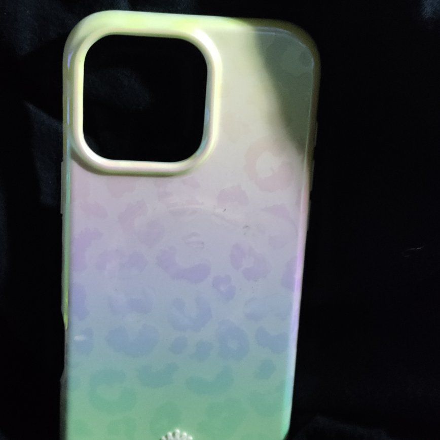 Velvet Caviar Ombre Leopard Print iPhone Case  - Gradient Purple to Green
