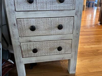 Rustic 3-Drawer Nightstand / Small Wooden Dresser