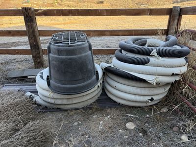 DS 4” Perforated Corrugated Drain Pipe w/ Sock – 100’ Rolls (2+ Available)