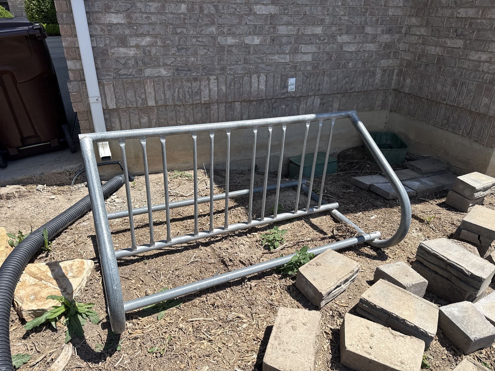 Galvanized steel bike rack