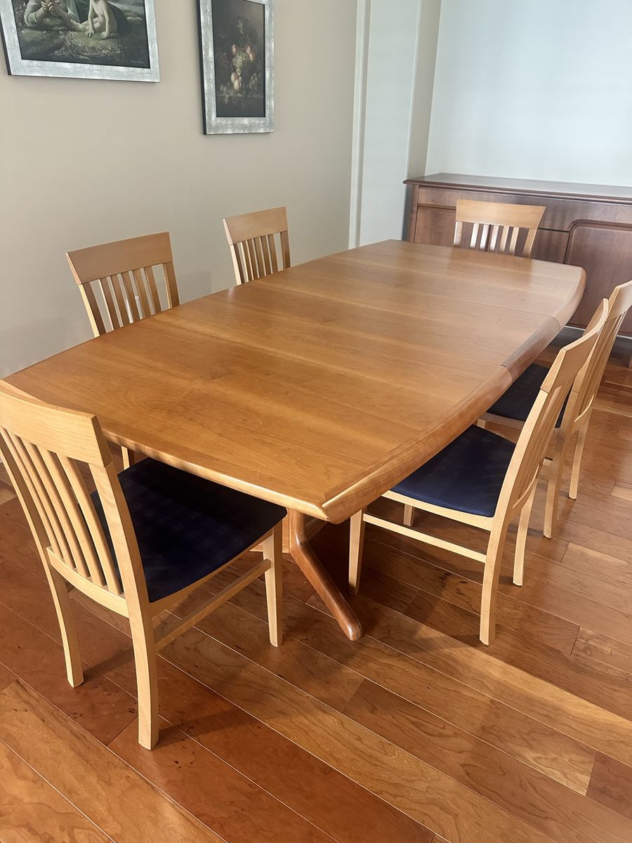 Teak Dining Room Table With 6 Chairs
