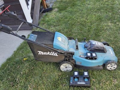 Makita Lawnmower and Batteries