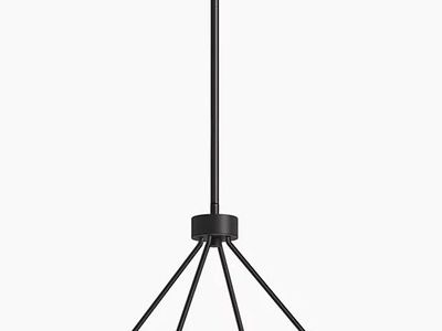 Kohler REC38492 Orime Four-Light Globe Glass Shade Chandeliers in Matte Black 1000161 #106660