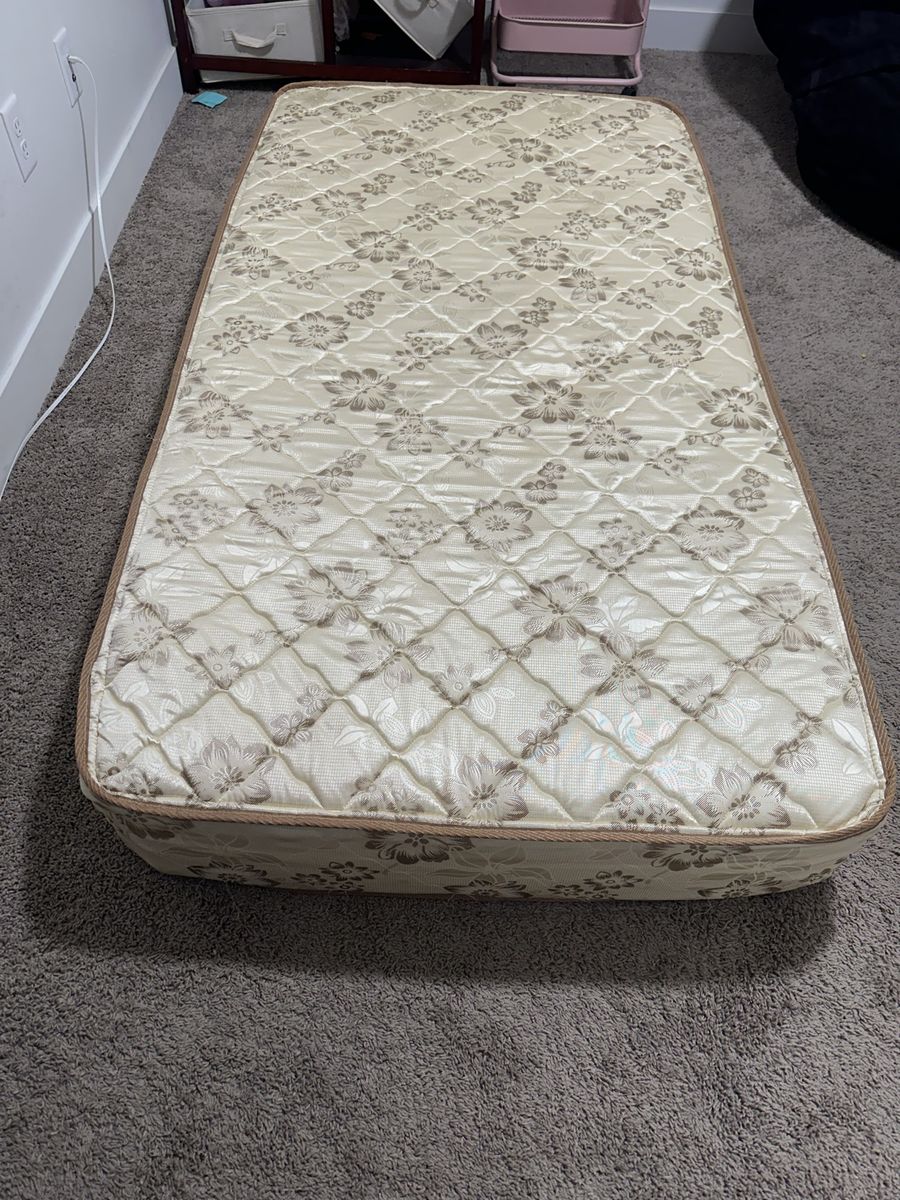 Twin Size Quilted Floral Mattress - Used, Clean Condition