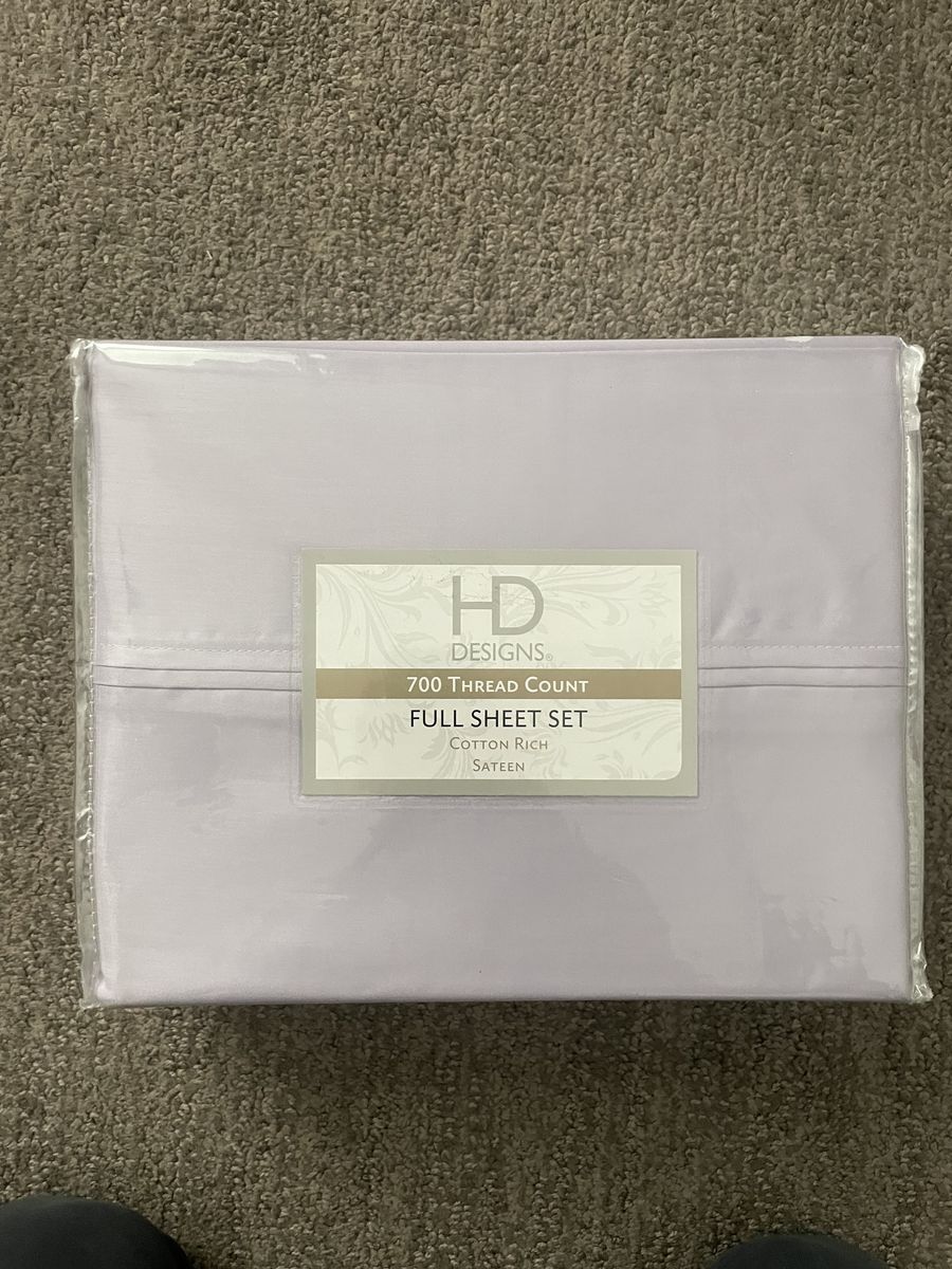 Full Sheet Set 700 Thread Count Cotton Rich Sateen Color - Thistle