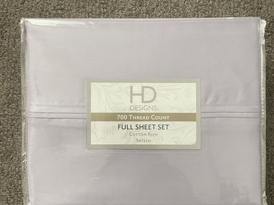 Full Sheet Set 700 Thread Count Cotton Rich Sateen Color - Thistle