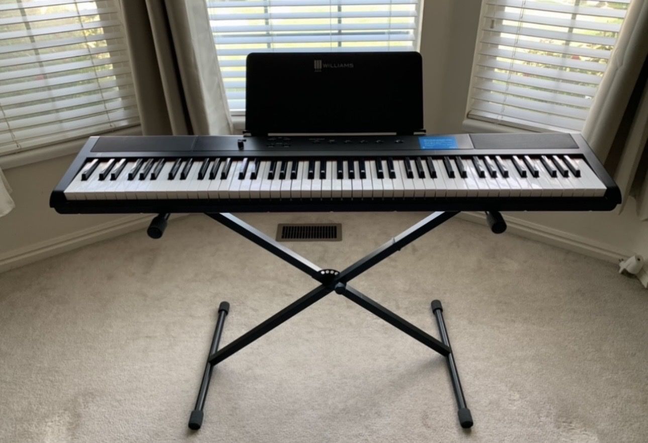 Williams 88 Touch Sensitive Digital Piano with Bluetooth capable