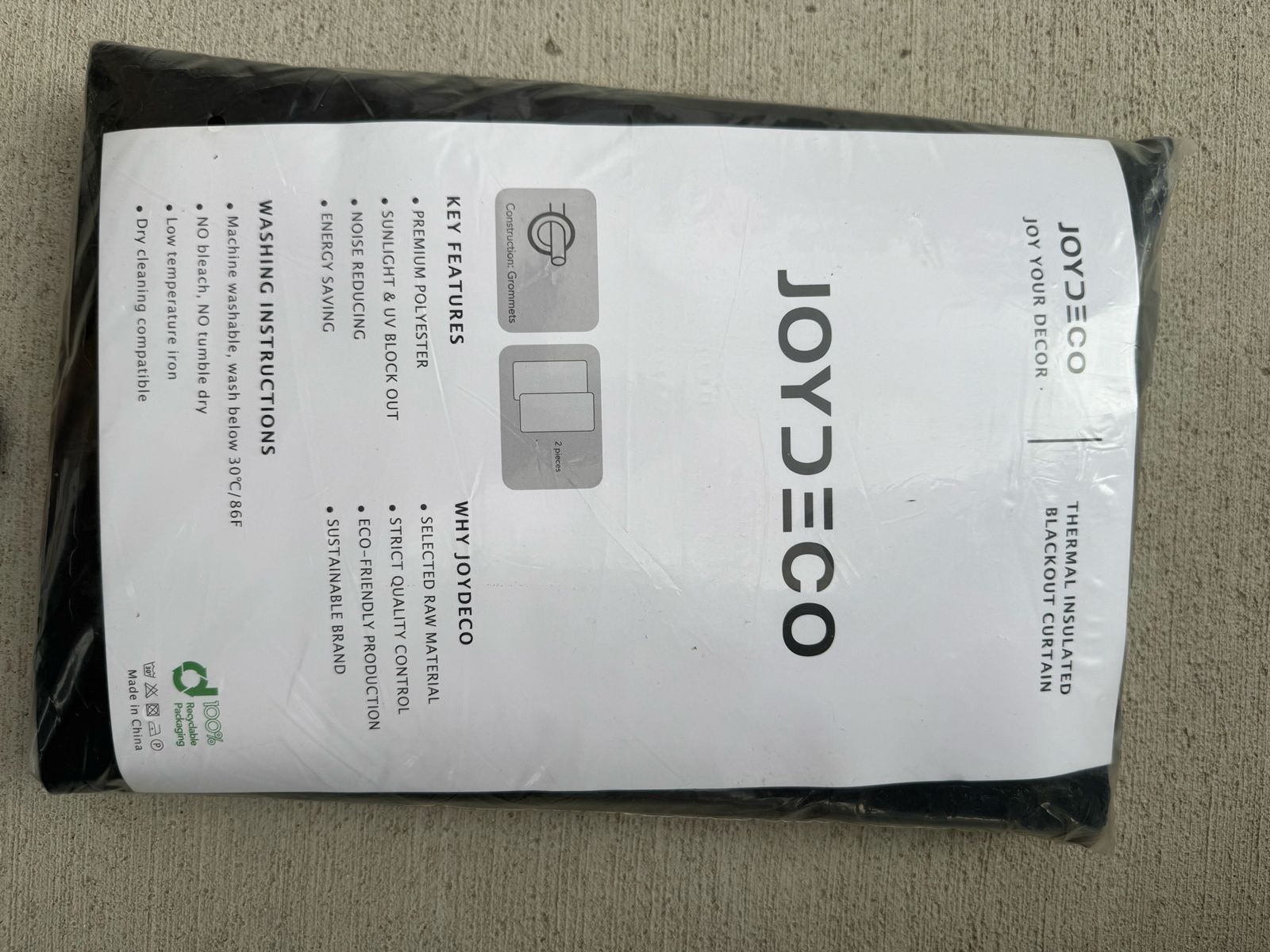 JOYDECO Thermal Insulated Blackout Curtains - Grommet Top, Premium Polyester, Sunlight & UV Block Out