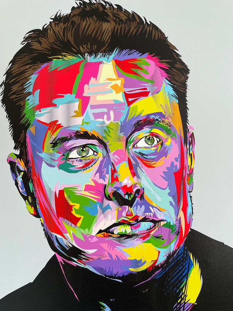Modern Elon Musk Canvas Art