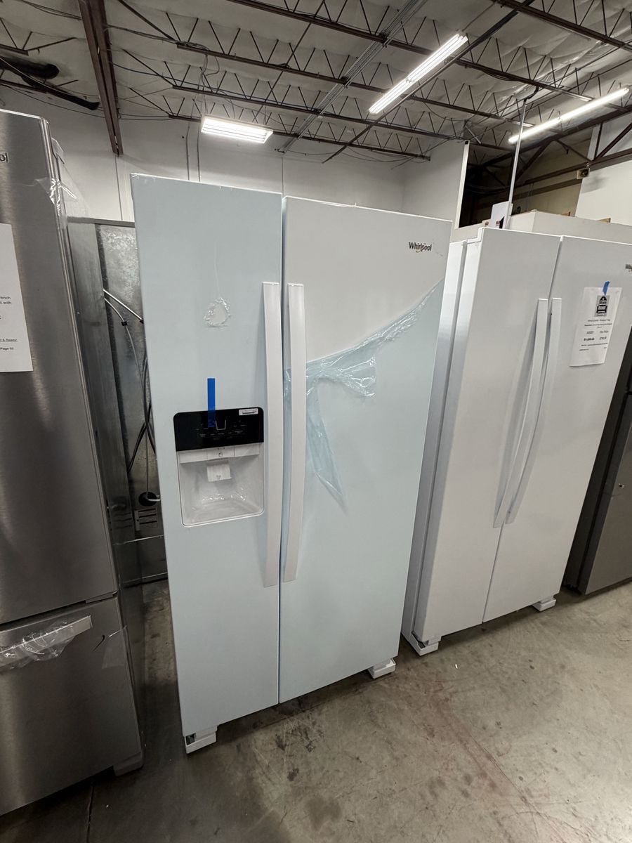 NEW WHIRLPOOL 33 INCH WHITE SIDE BY SIDE