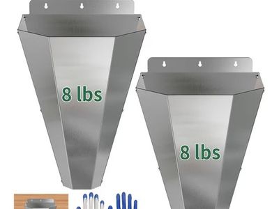 LavviTech Medium Stainless Steel Chicken Kill Cones (2-Pack) with Safety Gloves