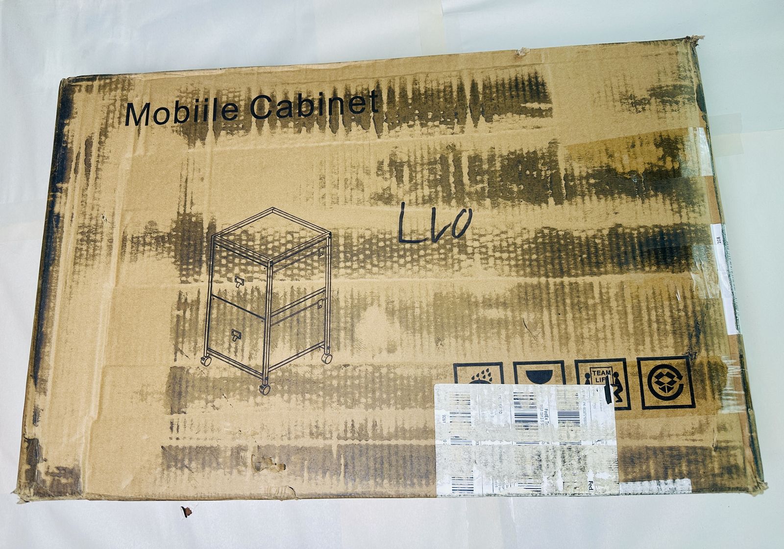 Mobile Rolling Storage Cabinet 2 Drawer Office Organizer NEW in Box