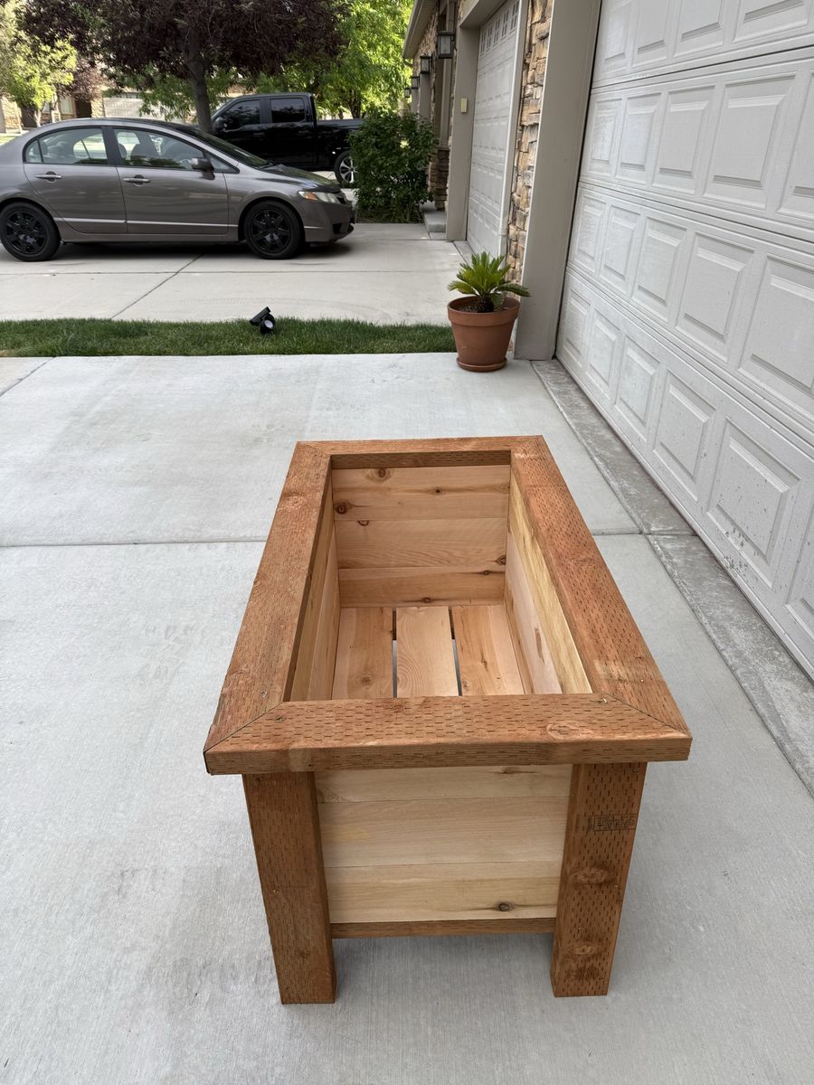 Homemade Red Cedar Planter Box