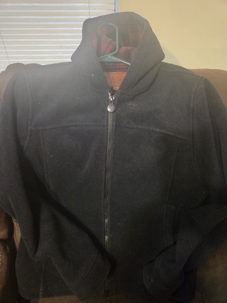 Outback Trading Company Women's Black Fleece Full-Zip Hooded Jacket