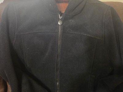 Outback Trading Company Women's Black Fleece Full-Zip Hooded Jacket
