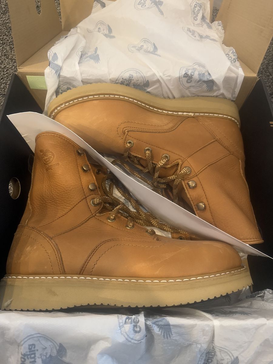 Georgia Boot Men's Wedge Work Boots, Tan - Size 11 - New in Box