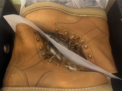 Georgia Boot Men's Wedge Work Boots, Tan - Size 11 - New in Box