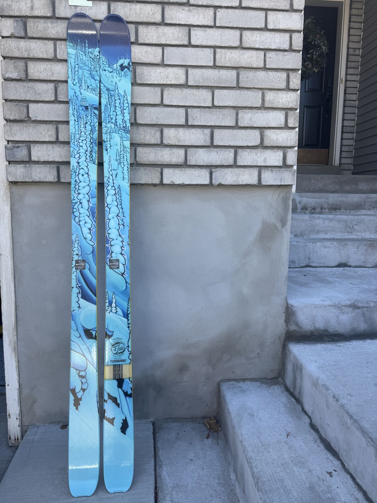 NEW J Skis Flight 95mm x 182cm All mtn ski unmounted