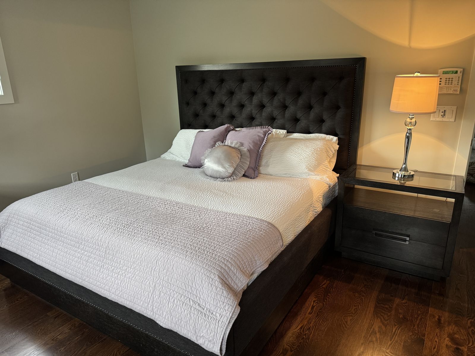 King size bed frame and nightstands