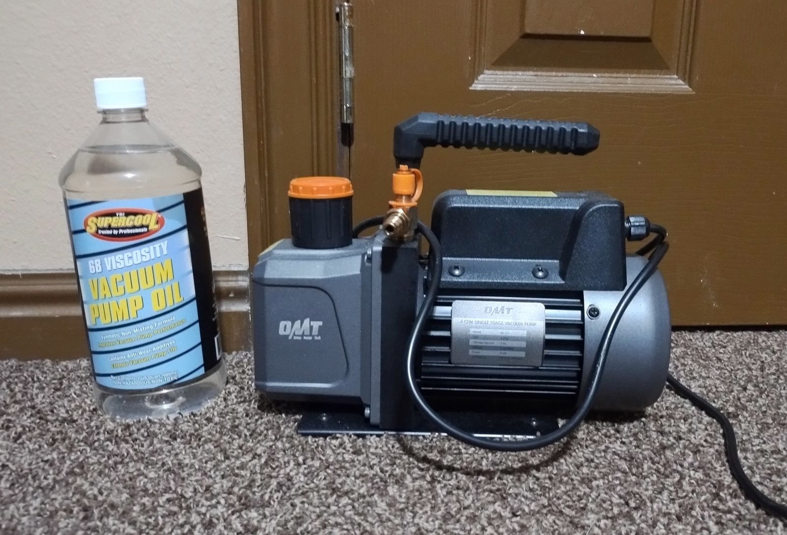 Orion Motor Tech Vacuum Pump, 4 cfm 1/3 hp HVAC Single Stage Vacuum Pump — $38 — Excellent Condition