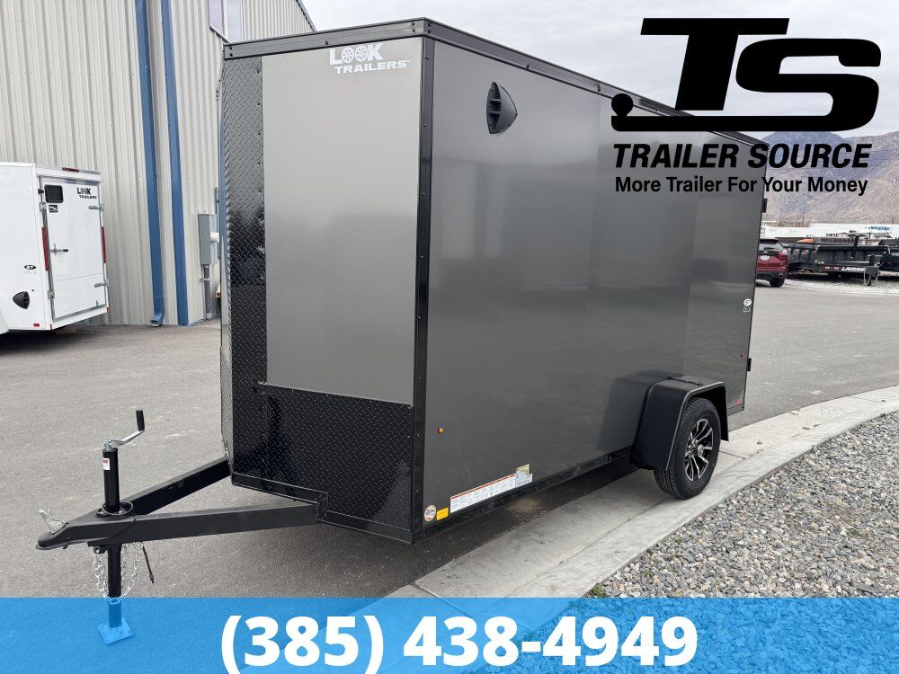 6x12 Look ST DLX Enclosed Cargo Trailer - 6'6" Interior - 3.5K GVWR - .080 PolyCor, Alloy Wheels, Black Out Package
