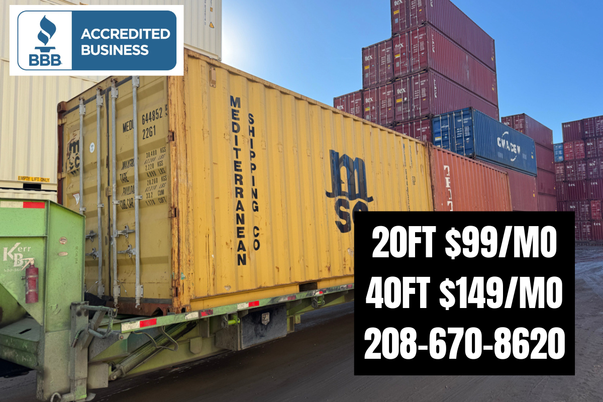 Rent 20ft Shipping Container – Idaho – In Stock
