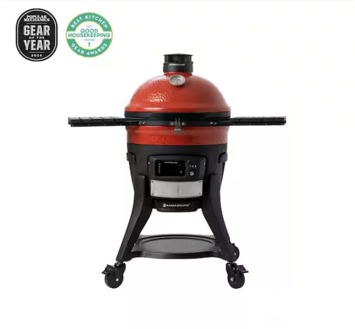 Kamado Joe Konnected Joe Digital Charcoal Grill & Smoker - Red, WiFi, Automatic Temperature Control