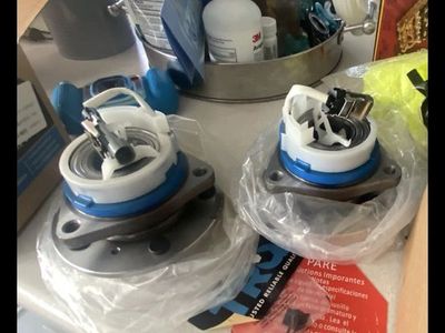 TRQ Front Wheel Bearing & Hub Assemblies (2) - Precision Engineered for Direct Fit
